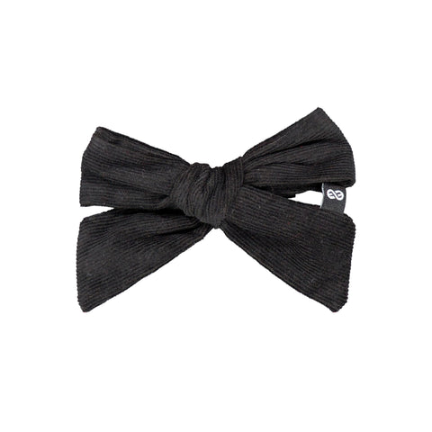 Knot Hairbands corduroy bow clip blackbird