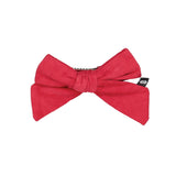Knot Hairbands corduroy bow clip cardinal red