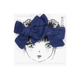 Knot Hairbands corduroy mini bow set blue jay
