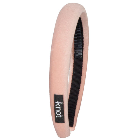 Knot Hairbands fern velvet headband flamingo pink