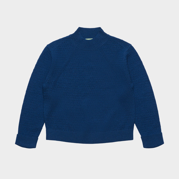 FUB Mock Neck Jumper Deep Indigo