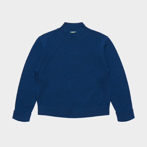 FUB Mock Neck Jumper Deep Indigo
