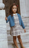 Coco Blanc Plaid A-line Dress Blue