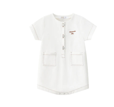 Coco Blanc White Denim Romper