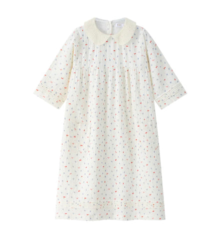 Coco Blanc 3/4 Gauze Cherry Dress