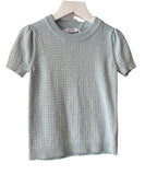 Coco Blanc Crew Knit Sweater Pale Blue GIRLS