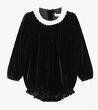 Coco Blanc Velvet Romper Black