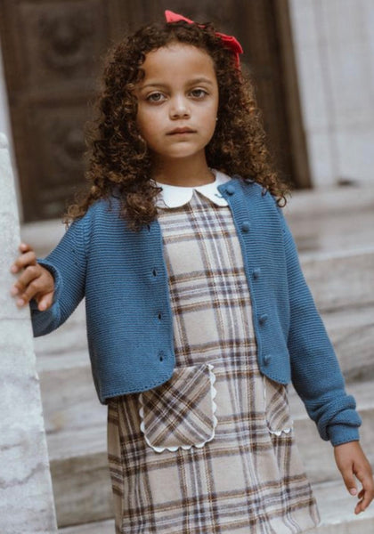Coco Blanc Cropped Cardigan Blue