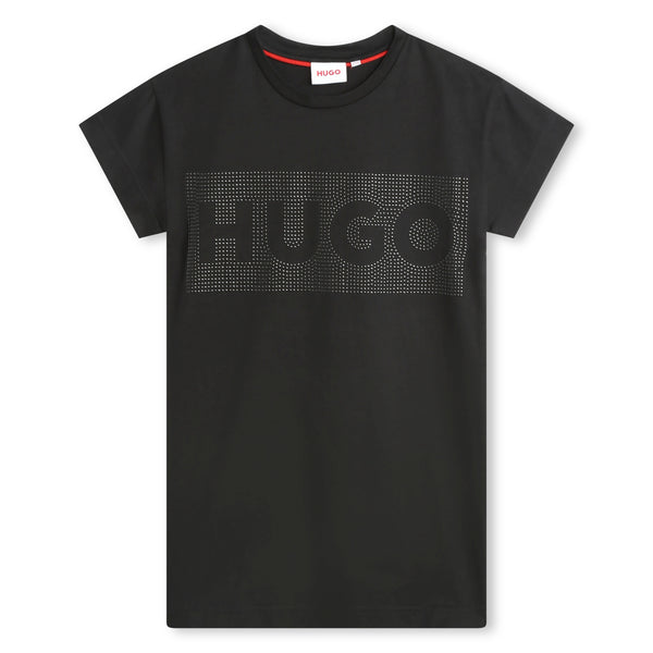 HUGO Boss Shorts Sleeves Dress Black