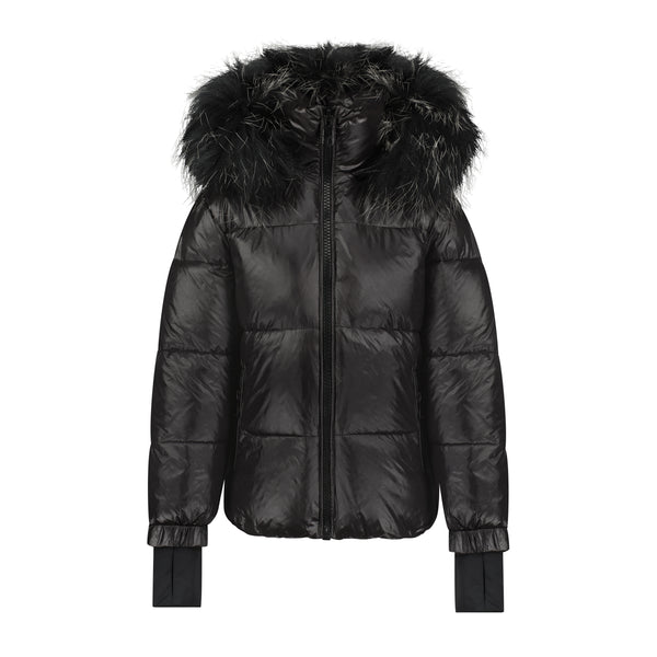 SCOTCH BONNET Coat-Black, black & white fur 39 – BABY ELAINE
