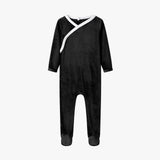 Coco Blanc Velour Footie Black