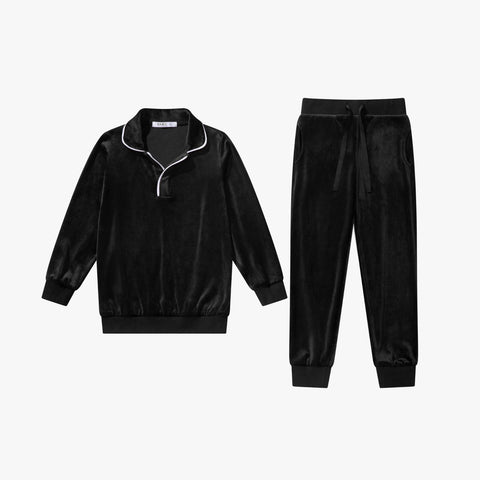 Coco Blanc Velour Pajama Black | AW26