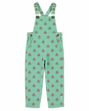 Piupiuchick Dungarees | Green W/ Big Flowers