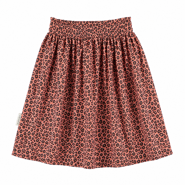 Piupiuchick Knee-Lenght Skirt | Pink W/ Animal Print