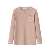 Coco Blanc Pink Henley PJ