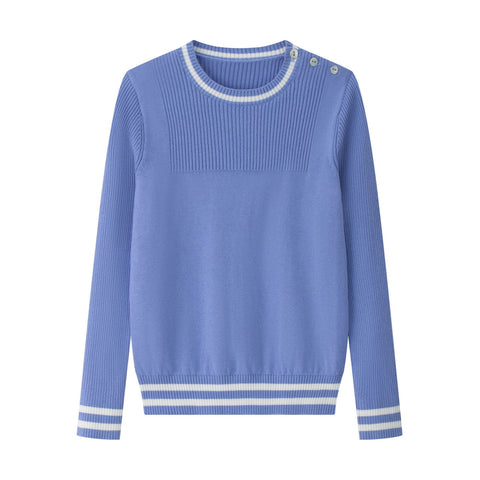 Coco Blanc Blue Crew Sweater