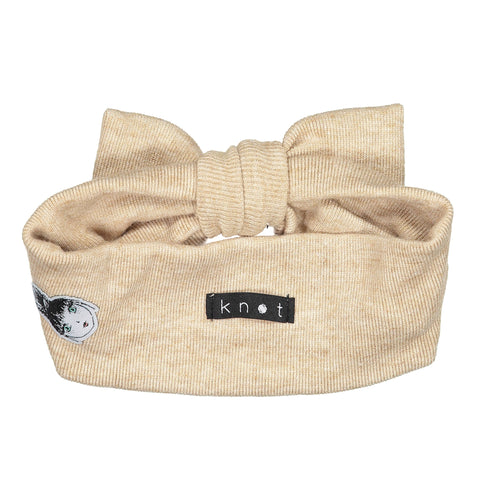 Knot Hairbands Knitted Bow Headwrap // Beige