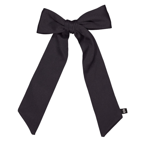Knot Hairbands lustre long bow clip blackbird