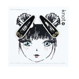 Knot Hairbands Profile Clip Set // Black + Cream