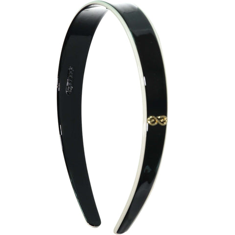 Knot Hairbands Profile Headband // Black + Cream