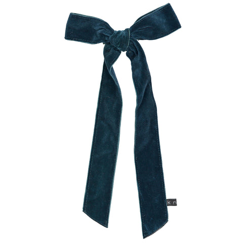 Knot Hairbands Ribbon Bow Clip // Emerald