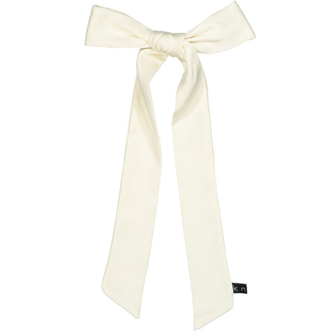 Knot Hairbands Silk Bow Clip // Cream