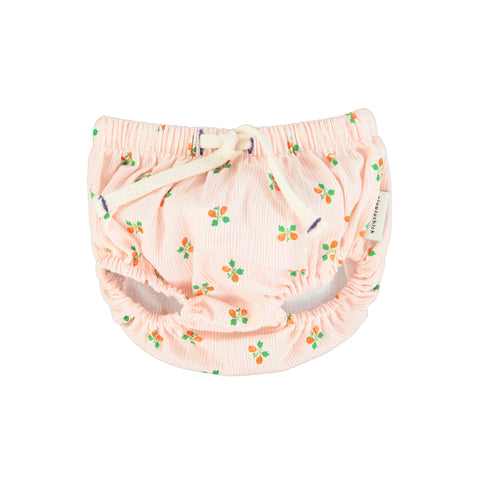 Piupiuchick Baby Bloomers | Light Pink Stripes W/ Little Flowers
