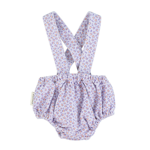 Piupiuchick Baby Bloomers W/ Straps | Lavender W/ Animal Print