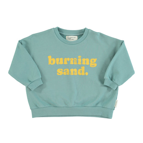 Piupiuchick Sweatshirt | Green W/ "Burning Sand" Print