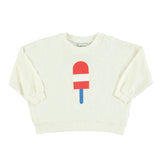 Piupiuchick Sweatshirt | Ecru W/ Ice Cream Print