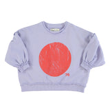 Piupiuchick Sweatshirt W/ Balloon Sleeves | Lavender W/ Red Circle Print