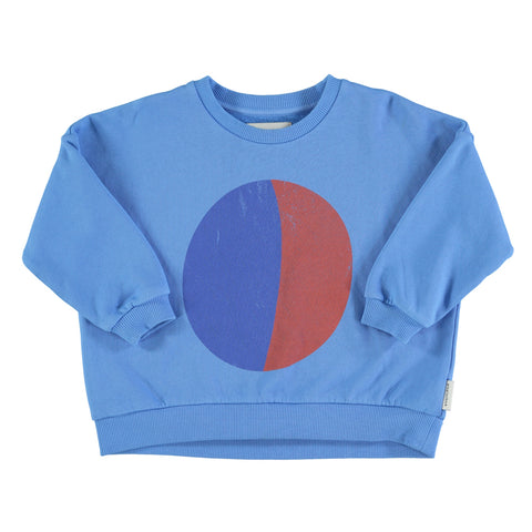 Piupiuchick Sweatshirt | Blue w/ multicolor circle print