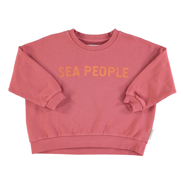 Piupiuchick Sweatshirt | Pink w/ "Sea People" print