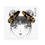 Knot Hairbands tortoise snap clip set amber