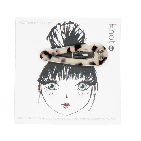 Knot Hairbands tortoise jumbo snap clip dove