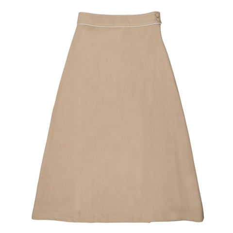 Coco Blanc Wool Skirt Oatmeal