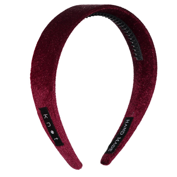 Knot Hairbands Velvet Headband // Burgundy