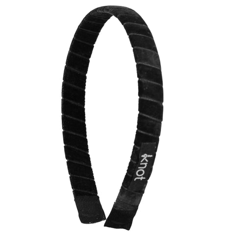 Knot Hairbands Velvet Ribbon Headband // Black
