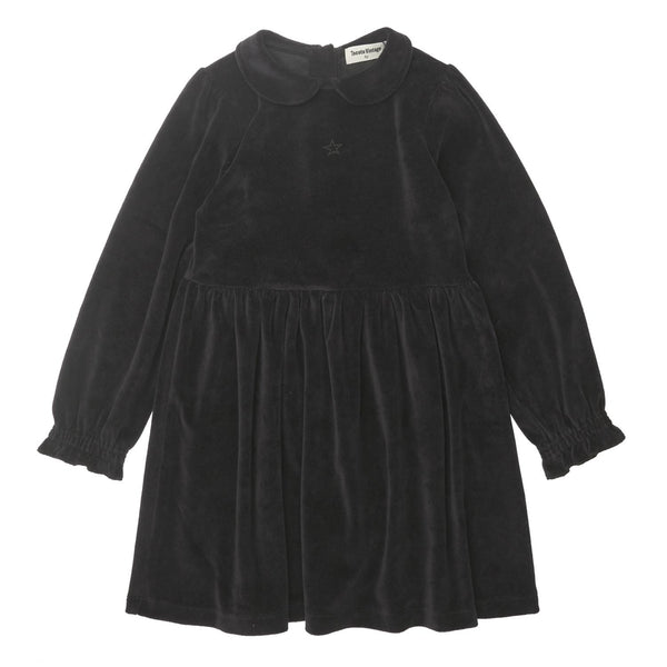 Tocoto Vintage Kid Velvet Dress Black