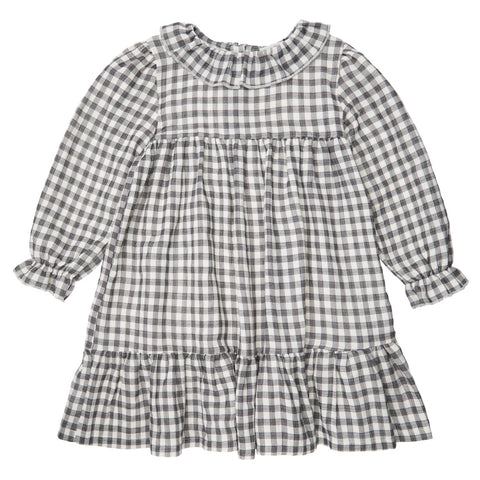 Tocoto Vintage Gingham Check Dress Off-White
