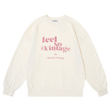 Tocoto Vintage Sweatshirt " Feel So Vintage " Off White