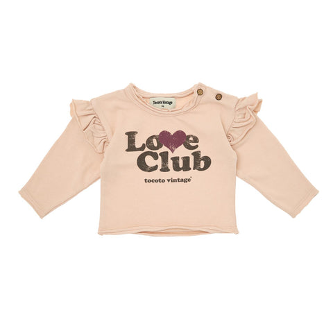 Tocoto Vintage T-Shirt "Love Club" Baby Pink