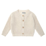 Tocoto Vintage Basic Pearl Knit Baby Jacket Off White