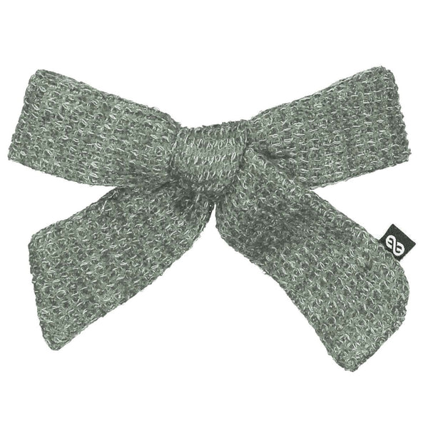 Knot Hairbands Waffle Bow Clip // Sage