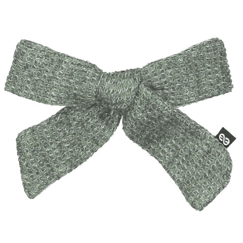 Knot Hairbands Waffle Bow Clip // Sage