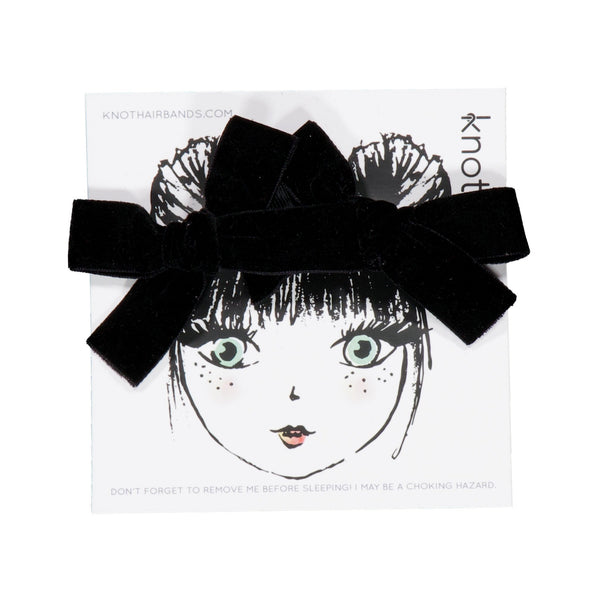 Knot Hairbands wingtip ribbon mini bow set blackbird