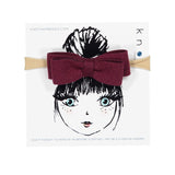 Knot Hairbands Wool Bow Band // Burgundy