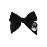 Knot Hairbands Wool Bow Clip // Black
