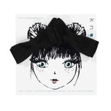 Knot Hairbands Wool Mini Bow Clip Set // Black