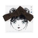 Knot Hairbands Wool Mini Bow Clip Set // Fudge